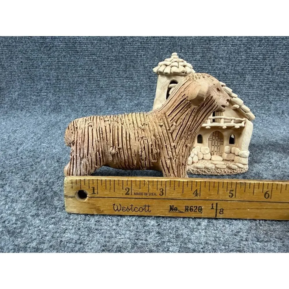 Vintage Handmade Clay Village Figurines Nativity Style Lot